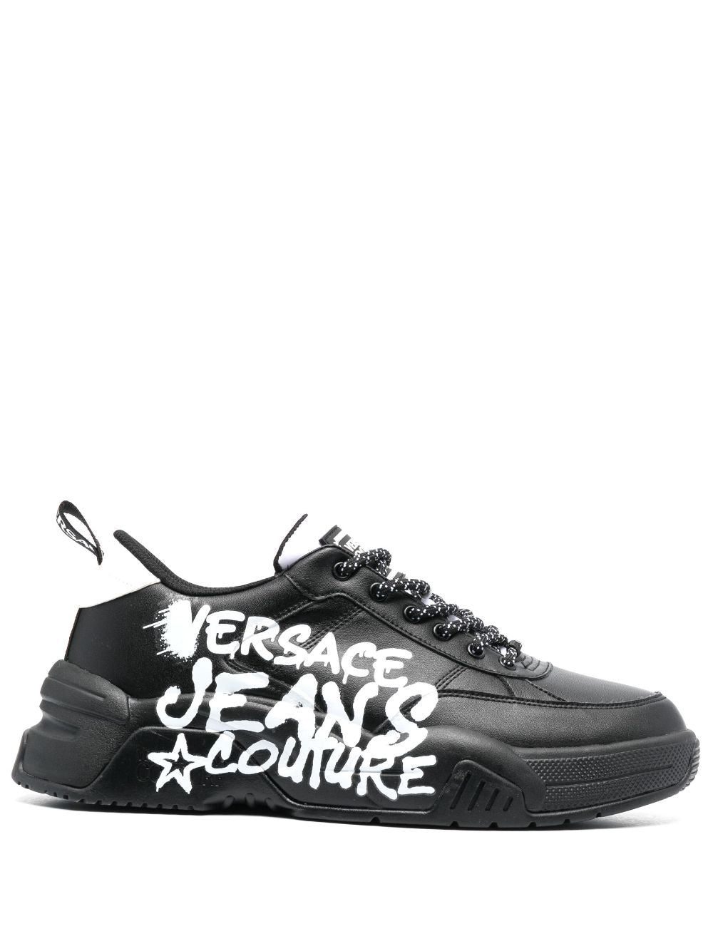 Versace Jeans Couture graffiti-print low-top sneakers