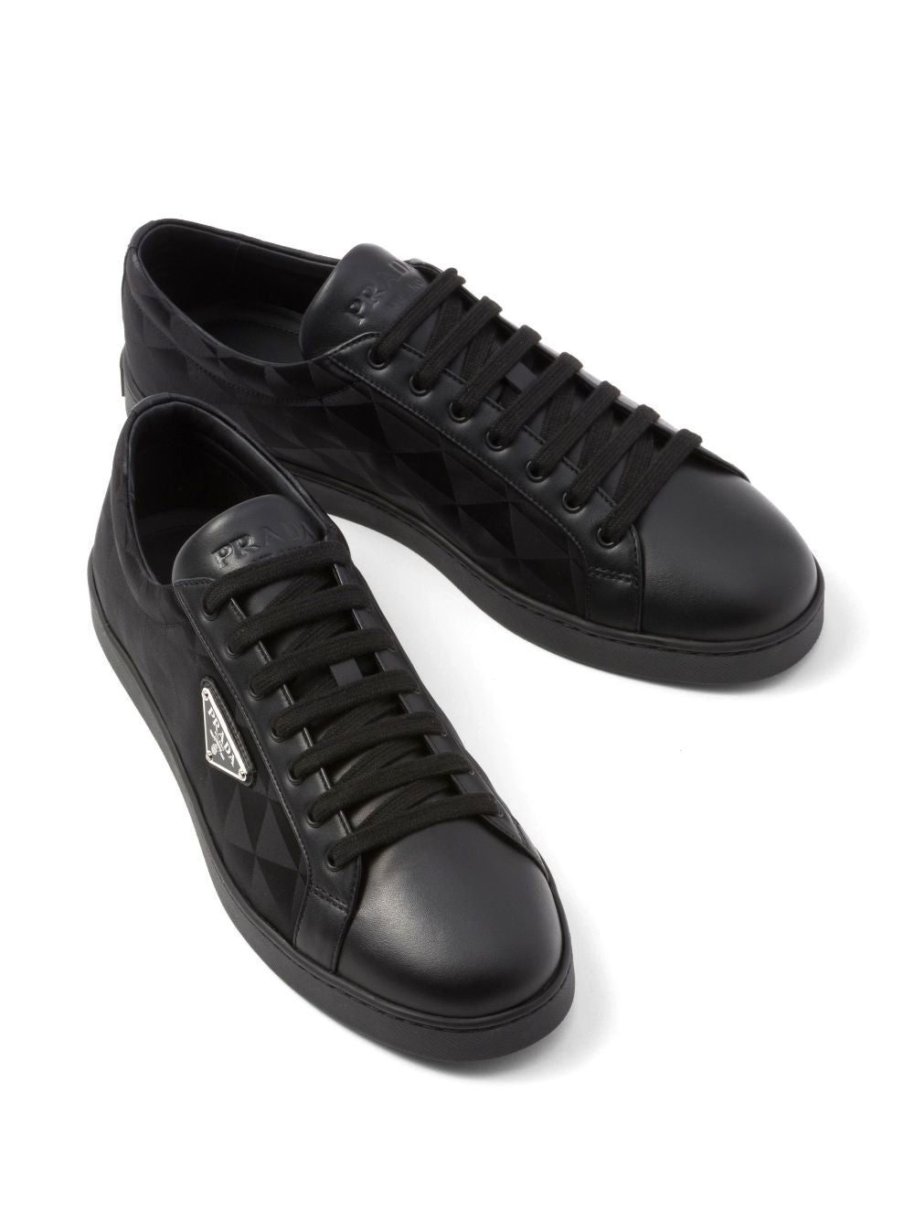 Prada triangle-logo lace-up sneakers - Image 4