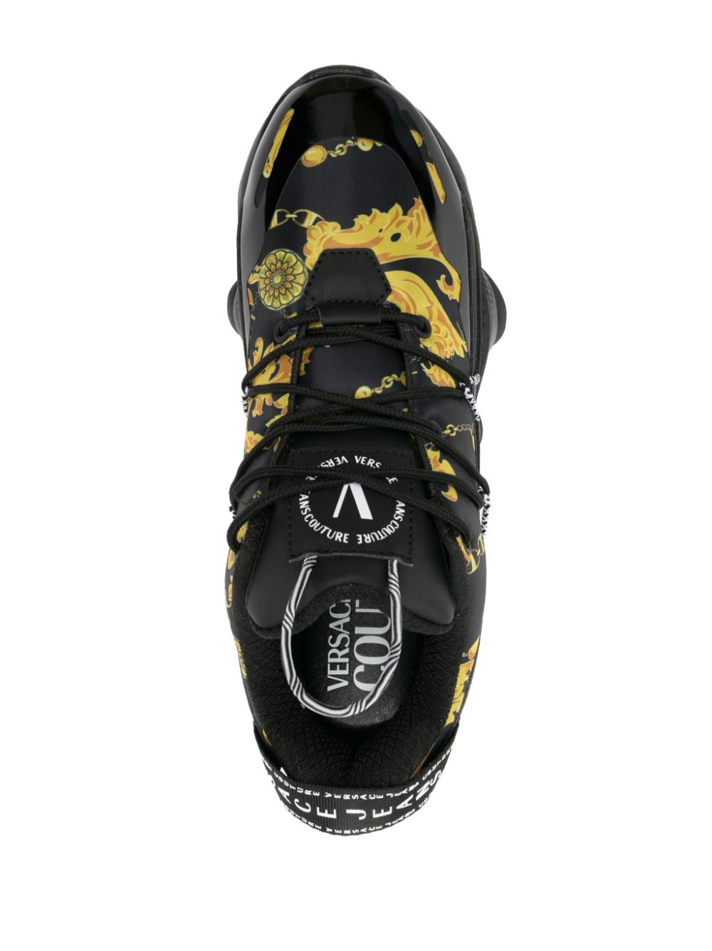 Versace Jeans Couture Chain Couture-print panelled sneakers - Image 4