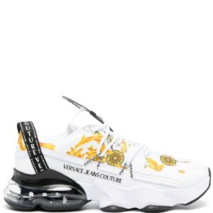 Versace Jeans Couture Chain Couture-print lace-up sneakers