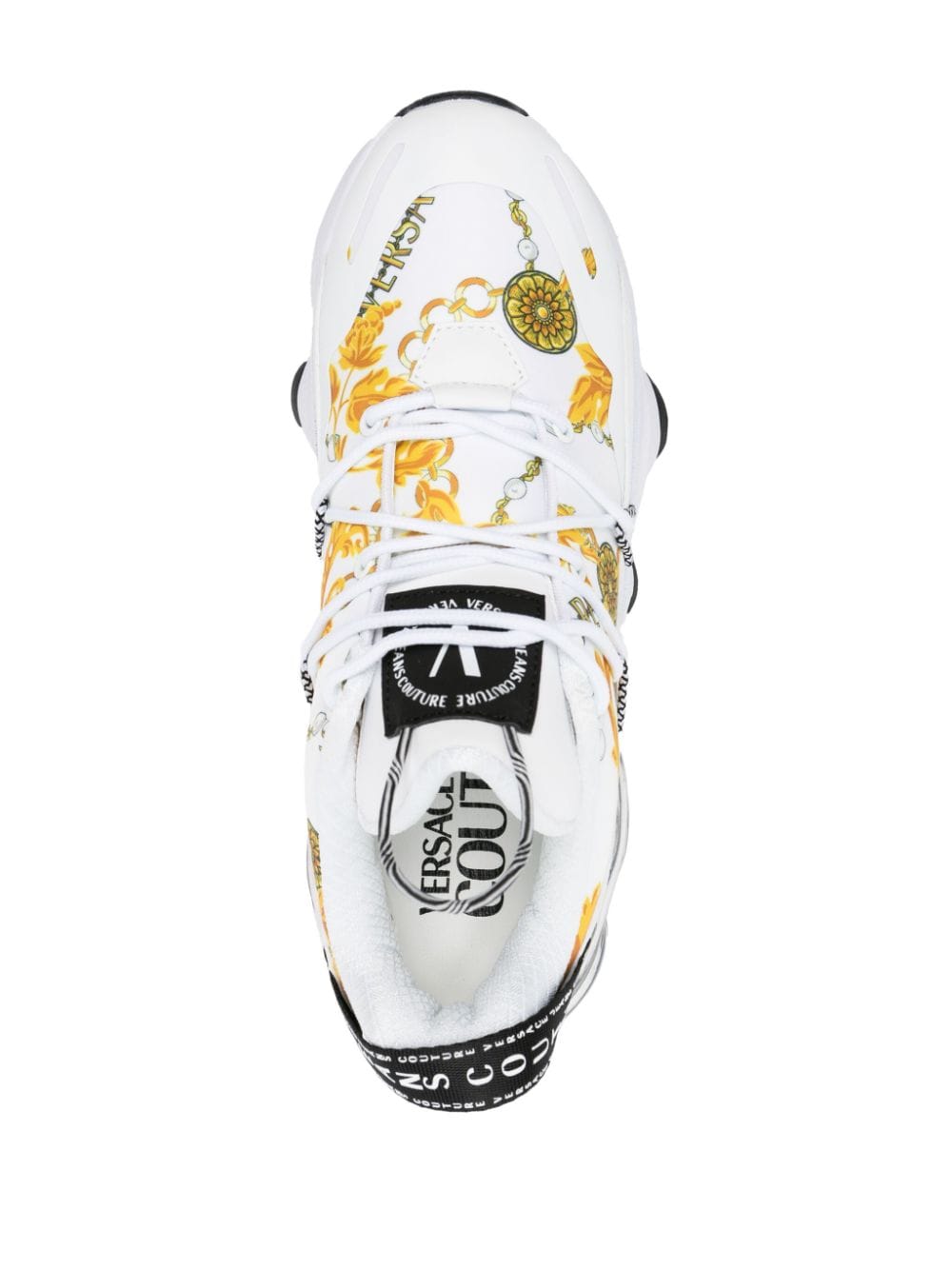 Versace Jeans Couture Chain Couture-print lace-up sneakers - Image 4