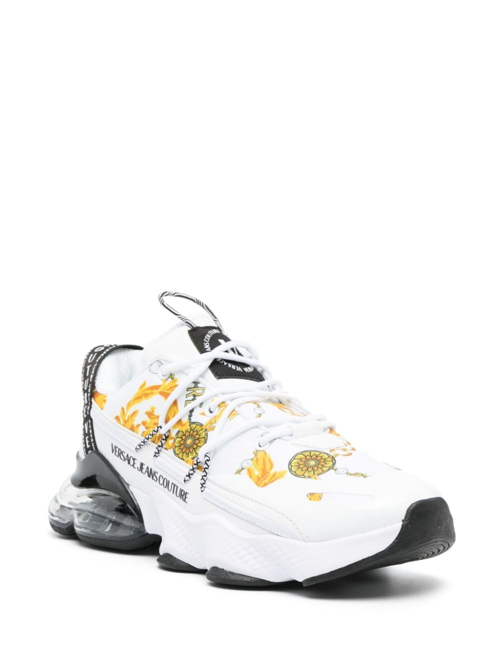 Versace Jeans Couture Chain Couture-print lace-up sneakers - Image 2