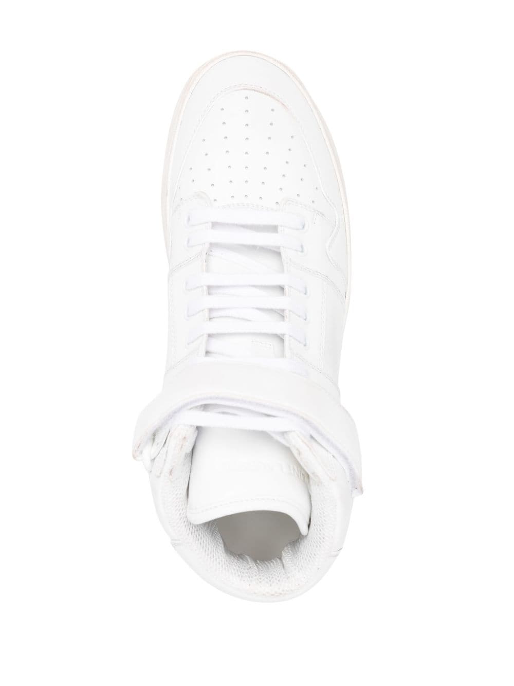 Saint Laurent logo-lettering leather sneakers - Image 4