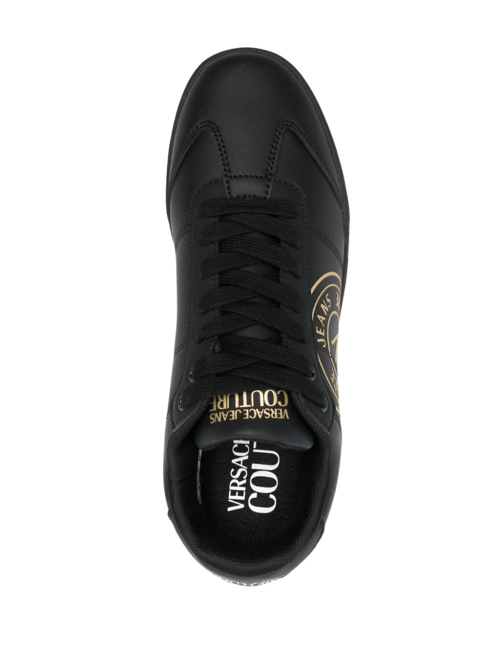 Versace Jeans Couture logo-print leather sneakers - Image 4