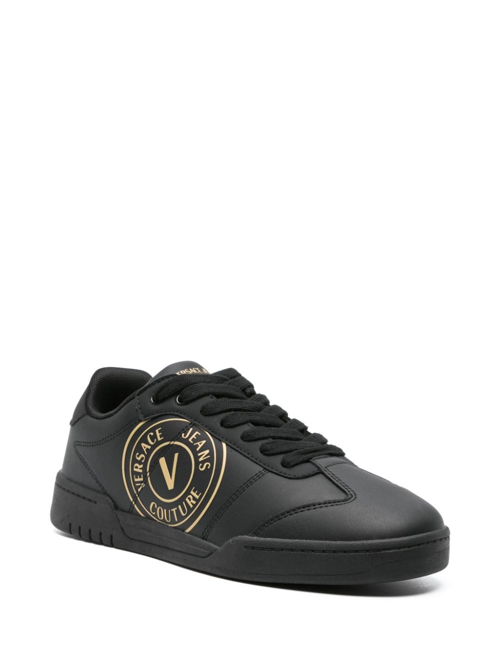 Versace Jeans Couture logo-print leather sneakers - Image 2