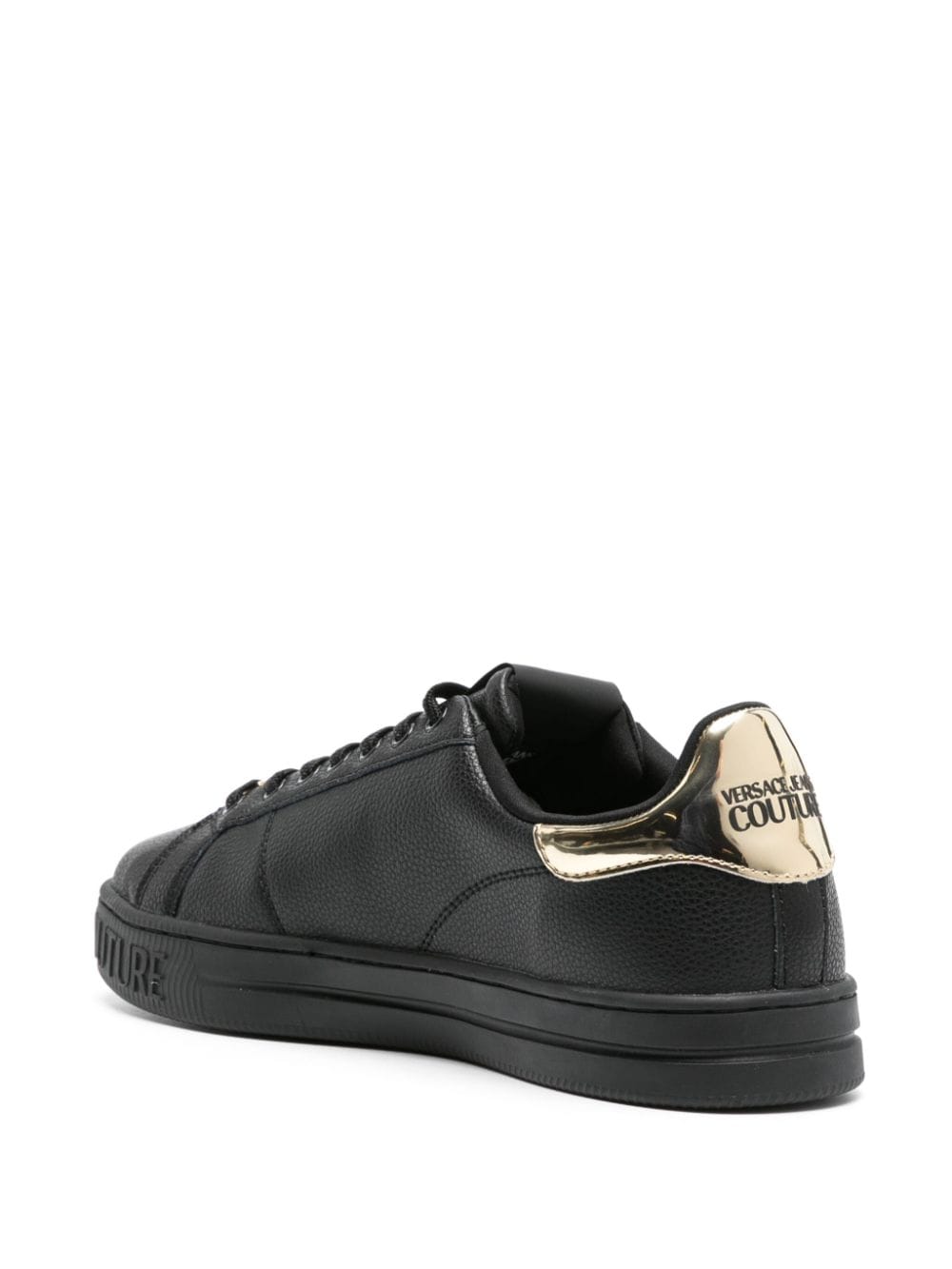 Versace Jeans Couture logo-patch leather sneakers - Image 3