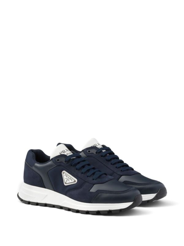 Prada triangle-logo leather sneakers - Image 2