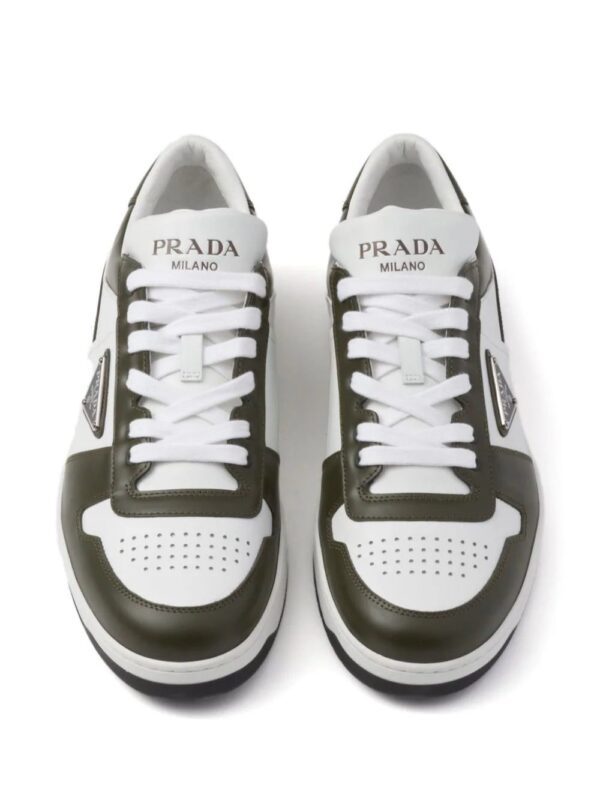 Prada  Downtown colour-block leather sneakers - Image 4