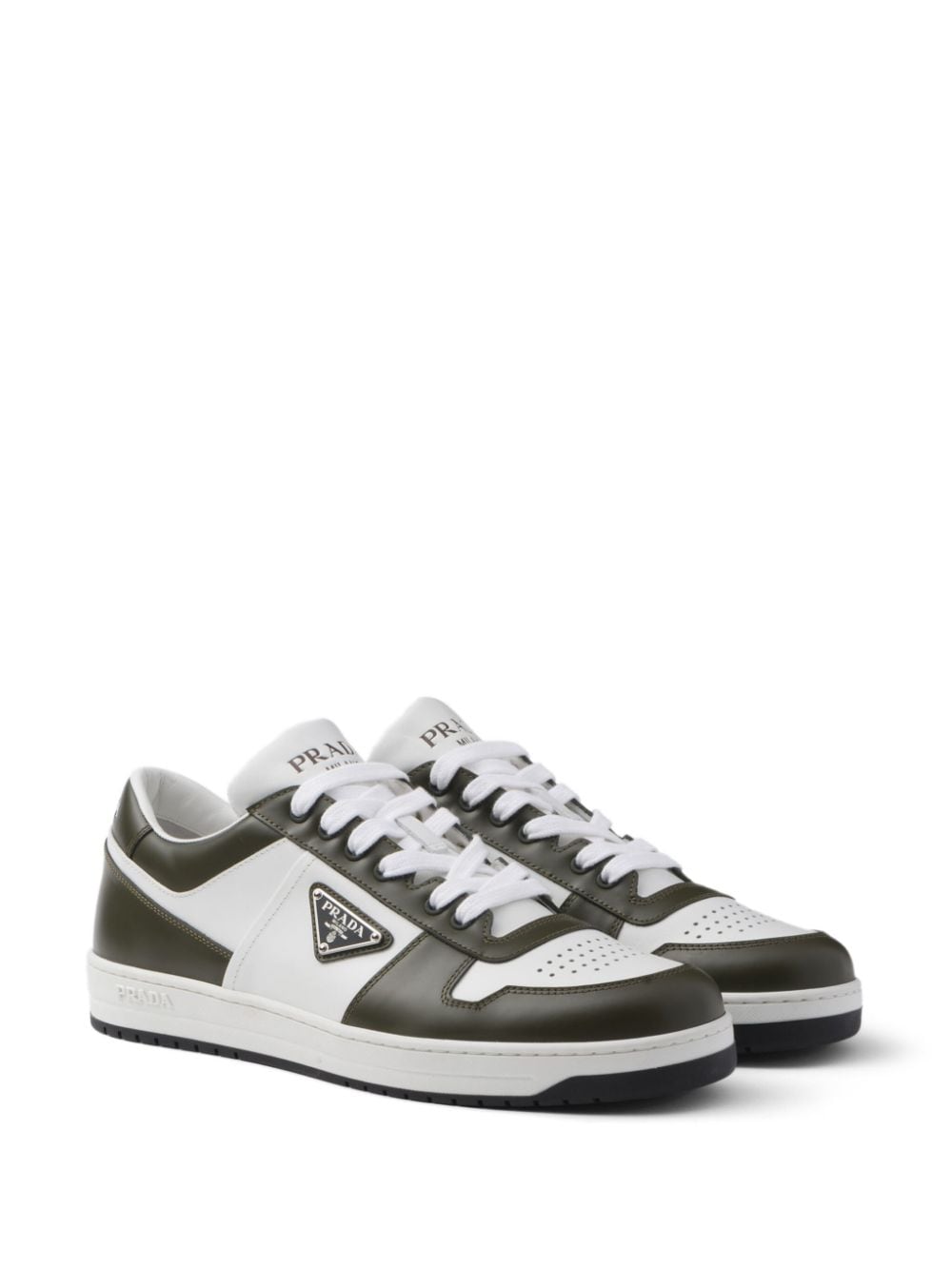 Prada Downtown colour-block leather sneakers - Image 2