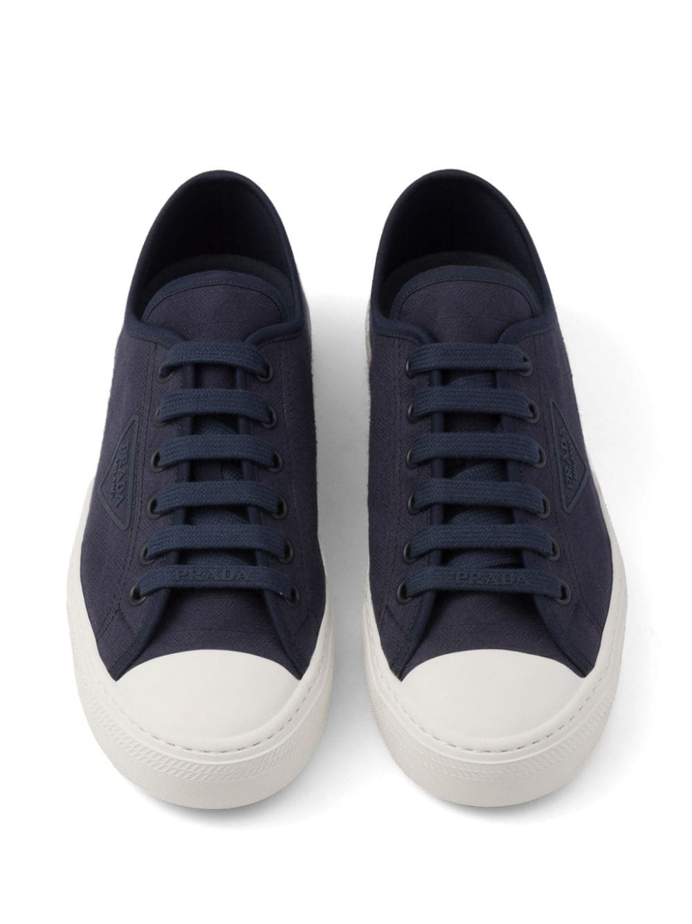 Prada logo-embossed lace-up sneakers - Image 4